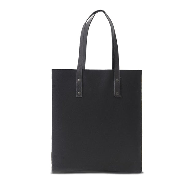 COS Leather Shopper Bag in Black