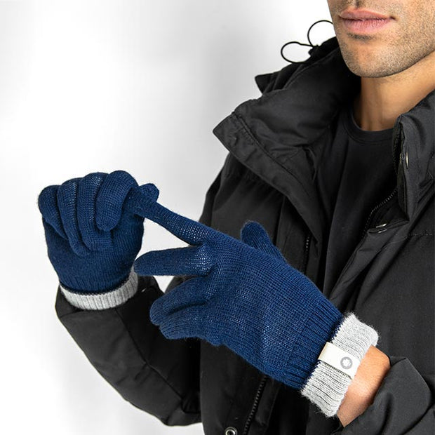 Alpaca Gloves - Marine Blue