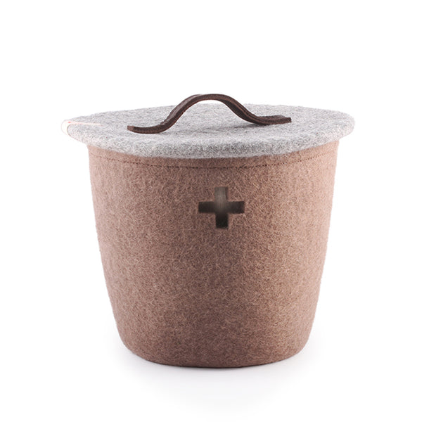 Wool Basket - Brown